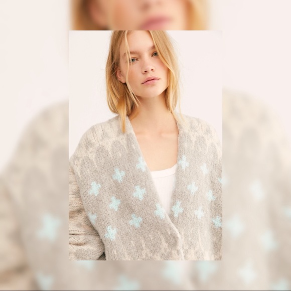 FREE PEOPLE Winter Wonderland Sweater Cardigan NWT - Picture 12 of 13